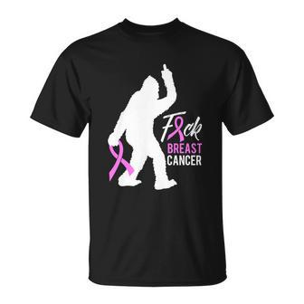 Breast Cancer Awareness Bigfoot Fight Breast Cancer Unisex T-Shirt - Monsterry