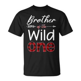 Brother Of The Wild One Buffalo Plaid Lumberjack T-Shirt - Seseable