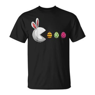 Bunny Egg Hunt Funny Gamer Boys Girls Kids Happy Easter Day Unisex T-Shirt | Mazezy