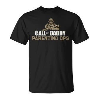 Call Of Daddy Parenting Ops Gamer Dads Fathers Day T-Shirt - Seseable
