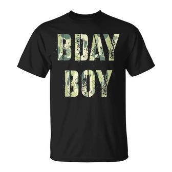 Camouflage Theme Bday Boy Military Little Officer Birthday T-Shirt - Seseable