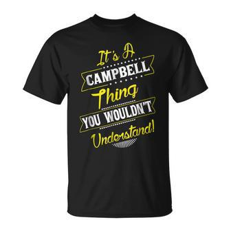 Campbell Thing Family Name Reunion Surname Tree T Unisex T-Shirt - Seseable