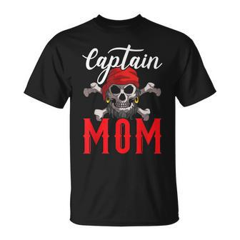 Captain Mom Best Mommy Ever Mama Pirate Lover Unisex T-Shirt - Seseable