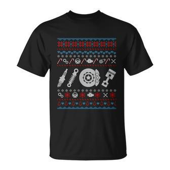 Car Parts Ugly Christmas Sweater Funny Funny Gift Great Gift Unisex T-Shirt - Monsterry