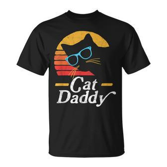 Cat Daddy Vintage Eighties Style Cat Hipster Glasses Retro T-Shirt - Seseable
