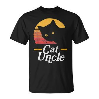 Cat Uncle Vintage 80S Style Cat Retro Distressed T-Shirt - Seseable