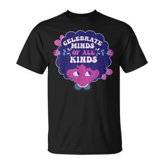 Celebrate Minds Of All Kinds Mental Health Autism Awareness Unisex T-Shirt - Seseable