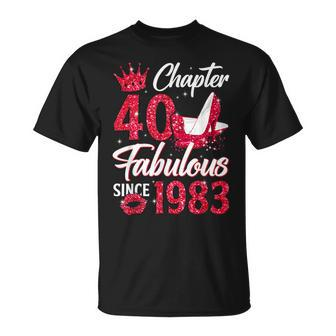Chapter 40 Fabulous Since 1983 40Th Birthday Queen Diamond T-shirt - Thegiftio UK