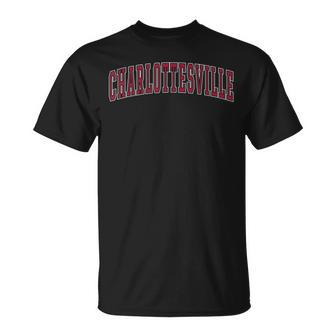 Charlottesville Virginia Souvenir Sport College Style Text T-shirt - Thegiftio UK