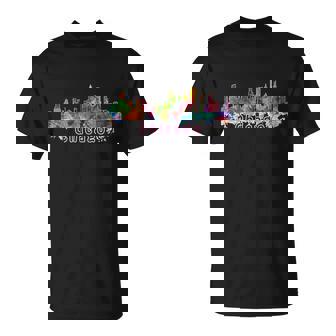Chicago Skyline Paint Splatter T-shirt - Thegiftio
