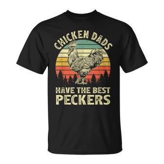 Chicken Dads Have The Best Peckers Vintage Apparel T-Shirt - Seseable