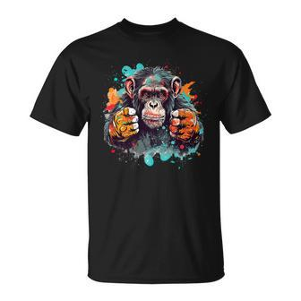 Chimpanzee Battle-Ready Protective Gear Resilient Unisex T-Shirt | Mazezy