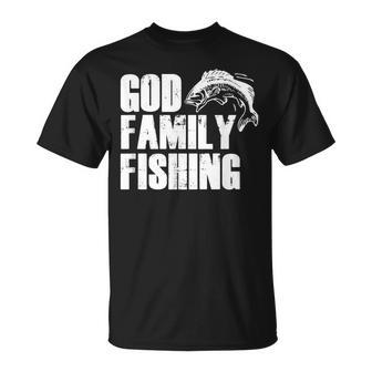Christian Fisherman God Family Fishing Men Dad Vintage T-Shirt - Seseable