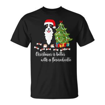 Christmas Bernedoodle Funny Cute Gift Mom Dad Grandma Unisex T-Shirt | Mazezy