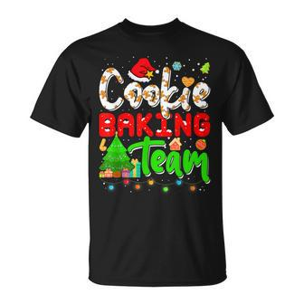 Christmas Cookie Baking Team Xmas Lights Santa Gingerbread T-shirt - Seseable