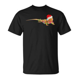 Christmas Funny Bearded Dragon For Mom Dad Kids Unisex T-Shirt | Mazezy