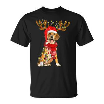 Christmas Lights Beagle Dog Lover Dog Dad Dog Mom Unisex T-Shirt | Mazezy