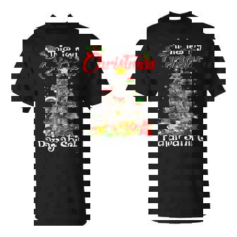 This Is My Christmas Pajama British Shorthair Cat Xmas Tree T-shirt - Thegiftio