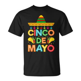 Cinco De Mayo Sombrero Mexican Fiesta 5 De Mayo Viva Mexico T-shirt - Thegiftio UK