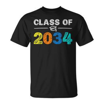 Class Of 2034 Grow With Me First Day Of School Graduation Unisex T-Shirt | Mazezy