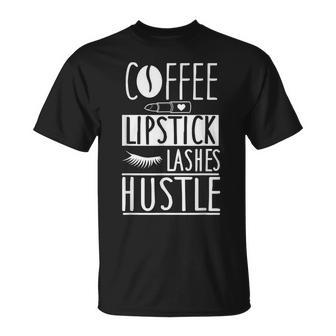Coffee Lipstick Lashes Dope Cool Girls Hustle Christmas T-shirt - Seseable