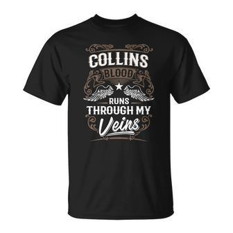 Collins Blood Runs Through My Veins Legend Name Shirt T-shirt - Thegiftio UK