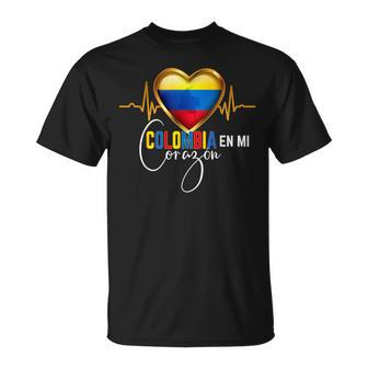 Colombia En Mi Corazon Colombian Pride Matching T-Shirt - Seseable