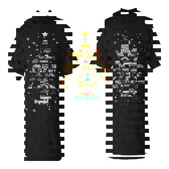 Construction Excavator Christmas Tree Santa Hat Boys Toddler T-shirt - Thegiftio UK
