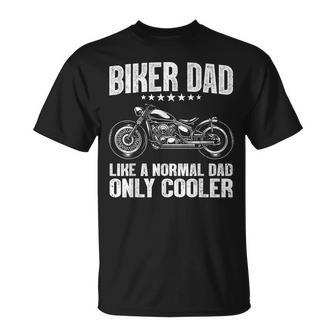 Cool Biker For Dad Men Motorcycling Motorcycle Biker T-Shirt - Seseable