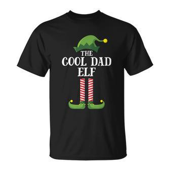 Cool Dad Elf Matching Family Group Christmas Party Pajama Unisex T-Shirt - Monsterry UK