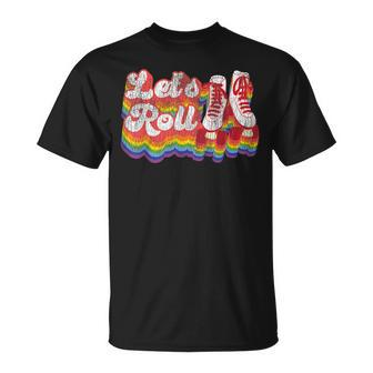 Cool Roller Skating Skate Girl 1970S Retro T-Shirt - Seseable