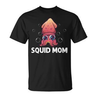 Cool Squid For Mom Mother Octopus Biology Sea Animals V2 Unisex T-Shirt - Monsterry UK