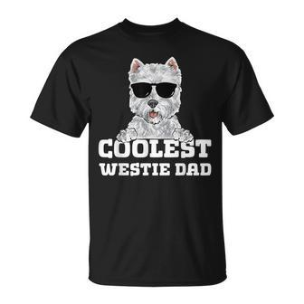 Coolest Westie Dad West Highland White Terrier Gift For Mens Unisex T-Shirt | Mazezy
