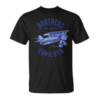 Copilots Brothers Aviation Dad Vintage Plane T-Shirt - Seseable