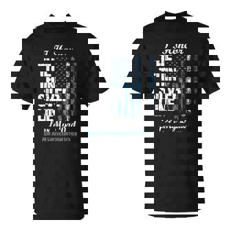 Correctional Officer Dad Thin Silver Line Corrections T-shirt - Thegiftio