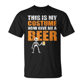 This Is My Costume Now Give Me A Beer Halloween T-shirt - Thegiftio UK