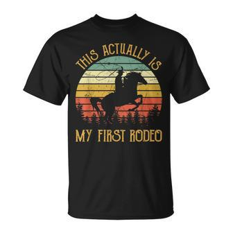 Country Life Howdy This Actually Is My First Rodeo T-Shirt - Seseable