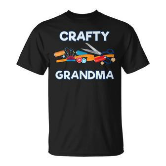 Crafty Grandma Gift T Sewing Crafting Diy Hobby L Unisex T-Shirt | Mazezy