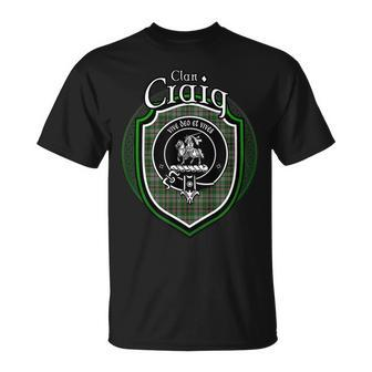 Craig Clan Crest | Scottish Clan Craig Family Crest Badge Unisex T-Shirt - Seseable
