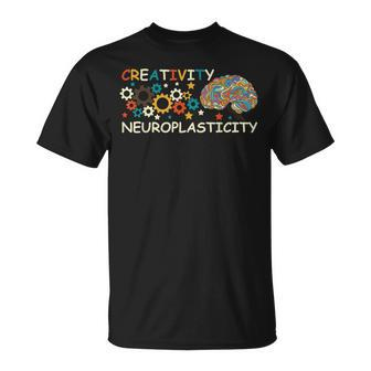 Creativity Neuroplasticity Colorful Brain Neuroscience T-Shirt - Seseable