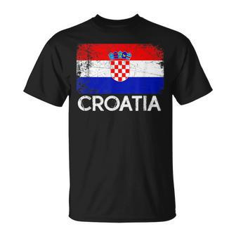 Croatian Flag Vintage Made In Croatia T-Shirt - Seseable