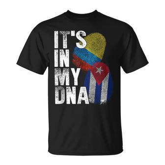 Cuba Colombia Its In My Dna Colombian Pride Cuban Roots Unisex T-Shirt | Mazezy
