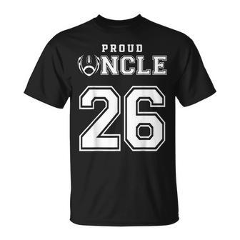 Custom Proud Football Uncle Number 26 Personalized For Men Unisex T-Shirt | Mazezy