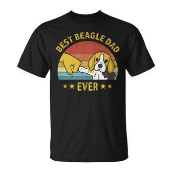 Cute Best Beagle Dad Ever Retro Vintage Puppy Lover V2 T-Shirt - Seseable