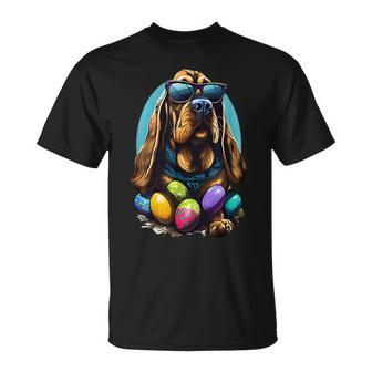 Cute Bloodhound Easter Eggs Dog Costume Womens Mens Kids Unisex T-Shirt | Mazezy UK