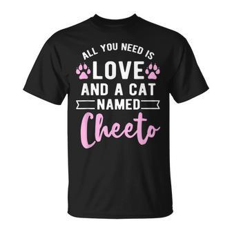 Cute Cat Named Funny Quote Cheeto Cats Owner Unisex T-Shirt - Seseable