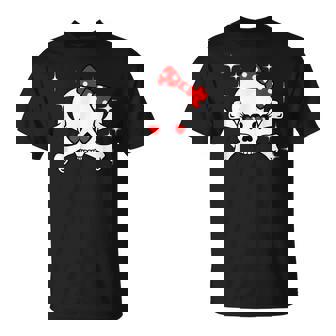 Cute Girl Skull Crossbones Pirate T-shirt - Thegiftio