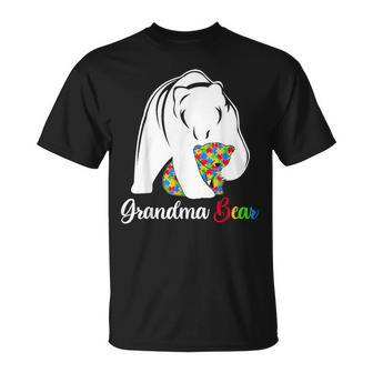 Cute Grandma Bear Autism Awareness Autistic Family Lover Unisex T-Shirt | Mazezy