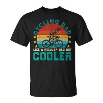 Cycling Dad Like A Regular Dad But Cooler Vintage Cyclist T-shirt - Seseable