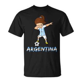Dabbing Argentina Soccer Girl 2018 Football Jersey Unisex T-Shirt | Mazezy